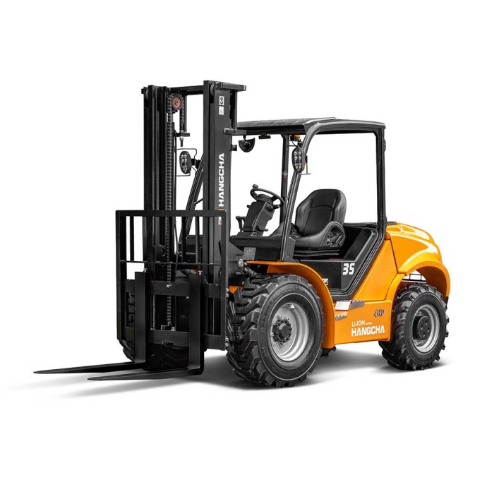 High-voltage Lithium Battery Rough Terrain Forklift